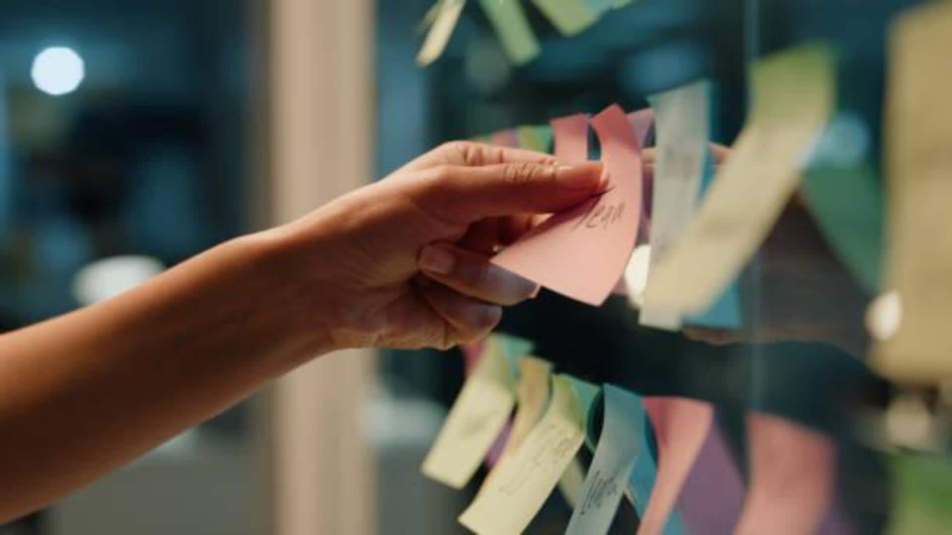 How to use sticky notes for habit tracking