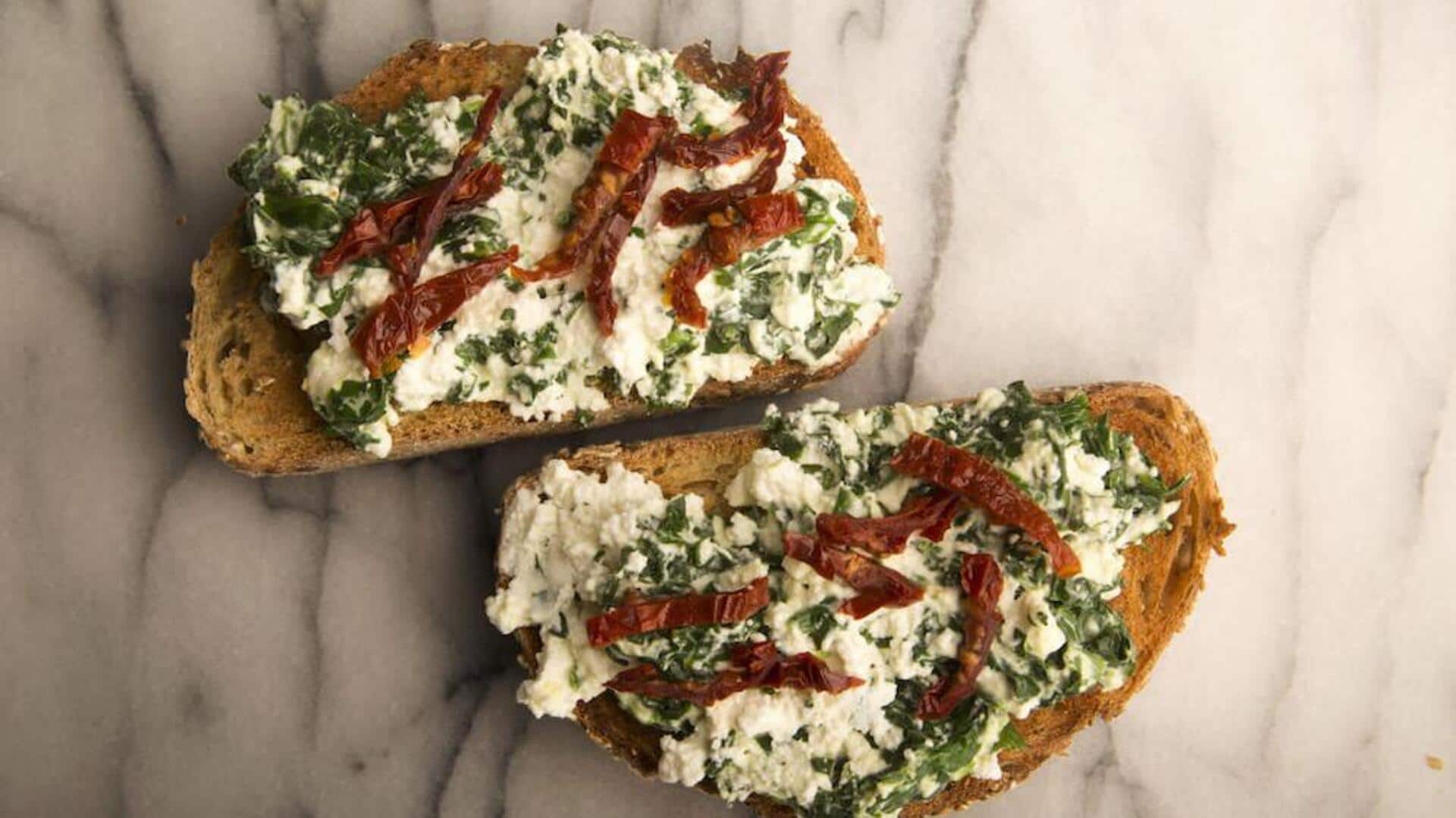 5-minute recipe: Ricotta and spinach toast