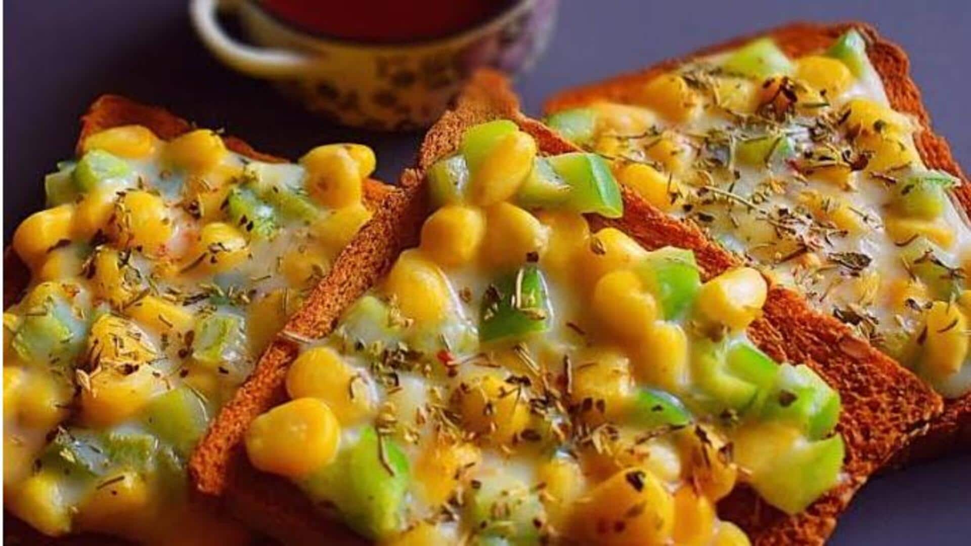 Quick fix: Sweet corn and cheese toast
