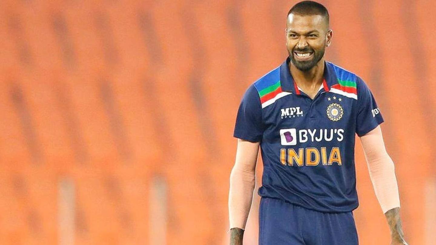 Hardik bowled 17 overs in the England T20I series Hardik bowled 17 overs in the England T20I series