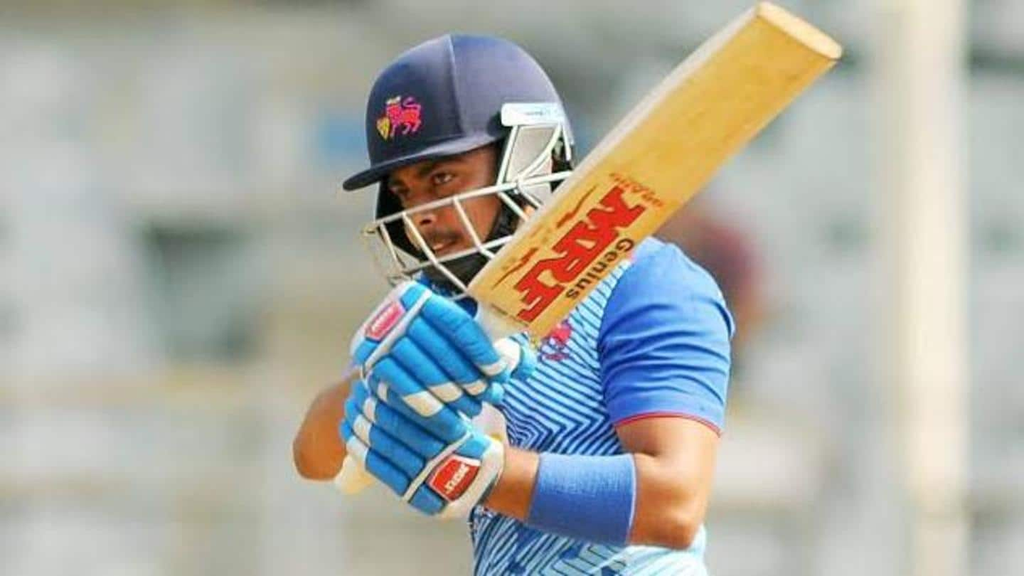 Vijay Hazare Trophy: Prithvi's magnificent ton steers Mumbai into semis