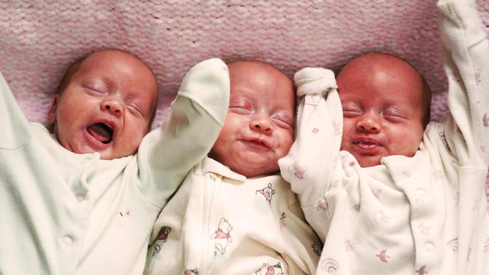 Couple defies 1 in 200 million odds, welcomes identical triplets