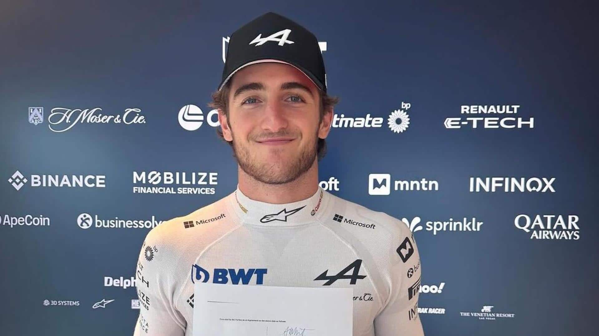 Formula 1: Jack Doohan to race for Alpine in 2025