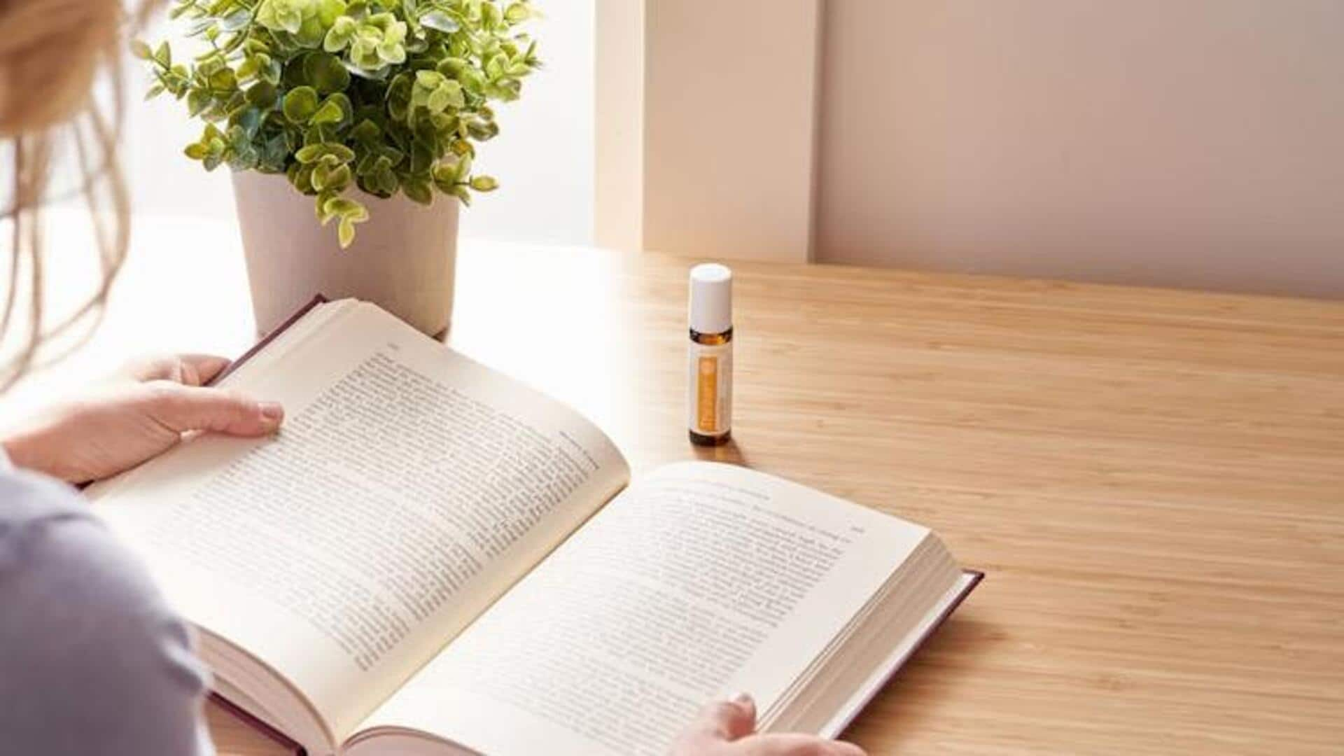 Enhancing study atmosphere with honeysuckle oil