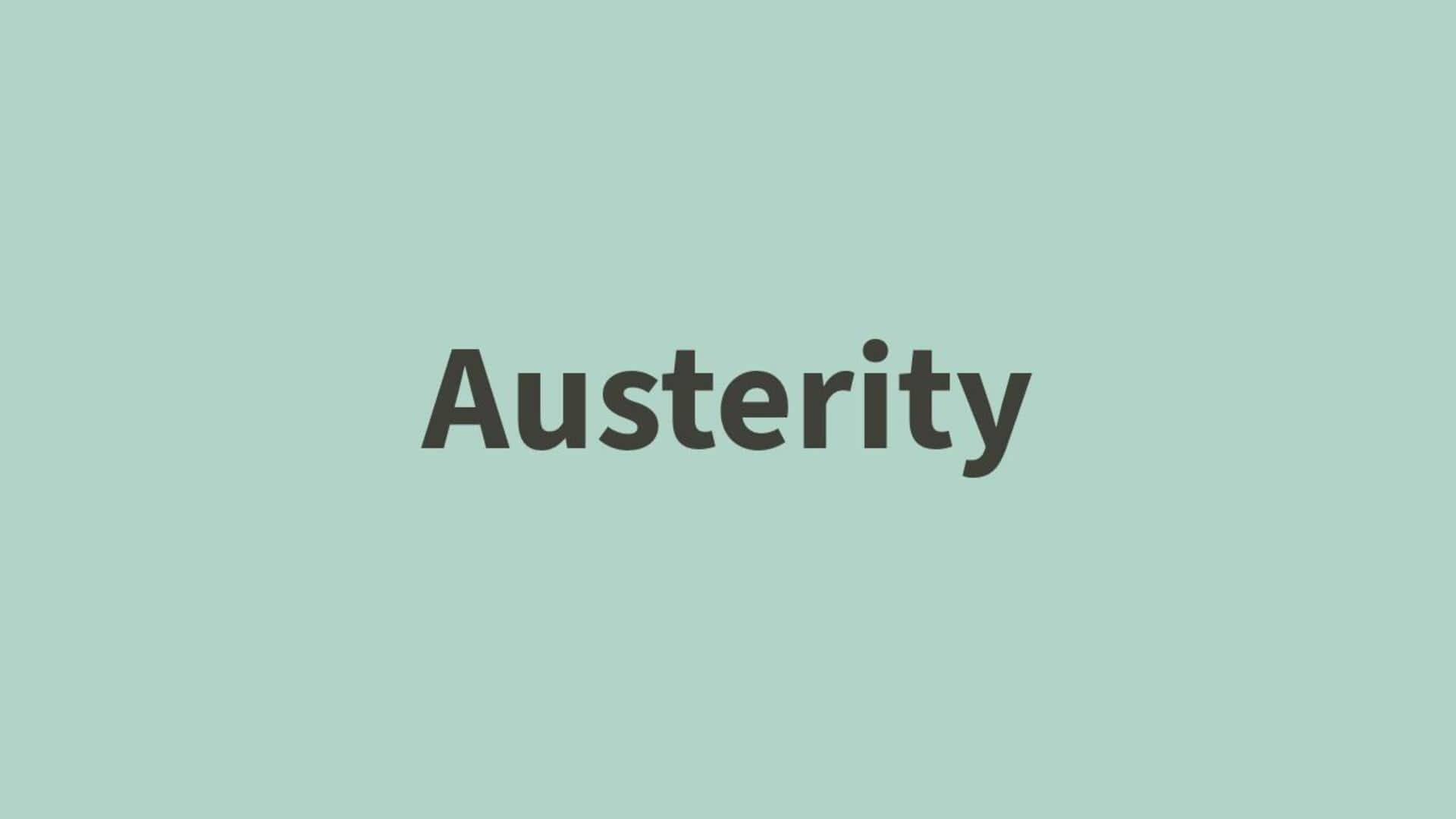 Word of the Day: Austerity