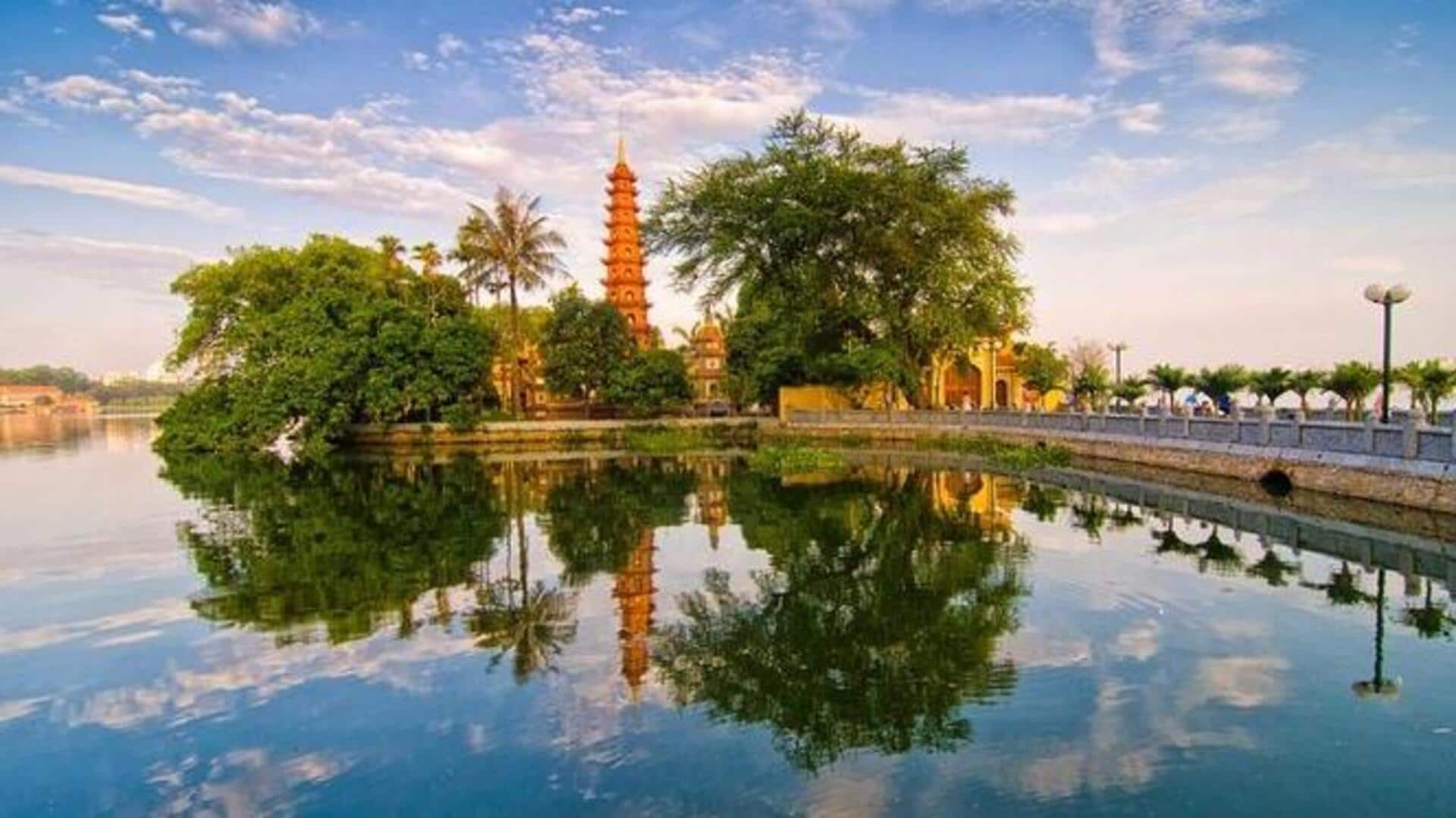 Visit Hanoi's popular lakeside pagodas