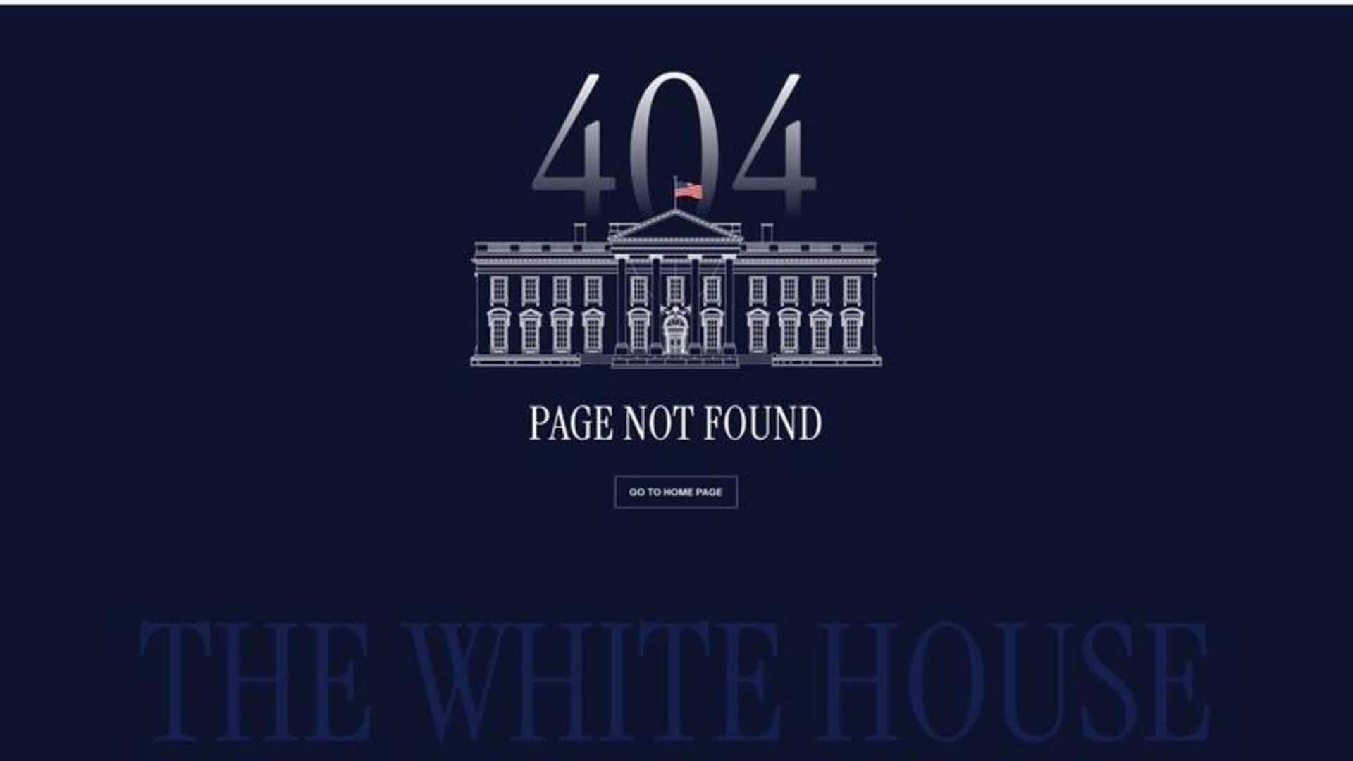 'Error 404': Constitution page missing from White House website  