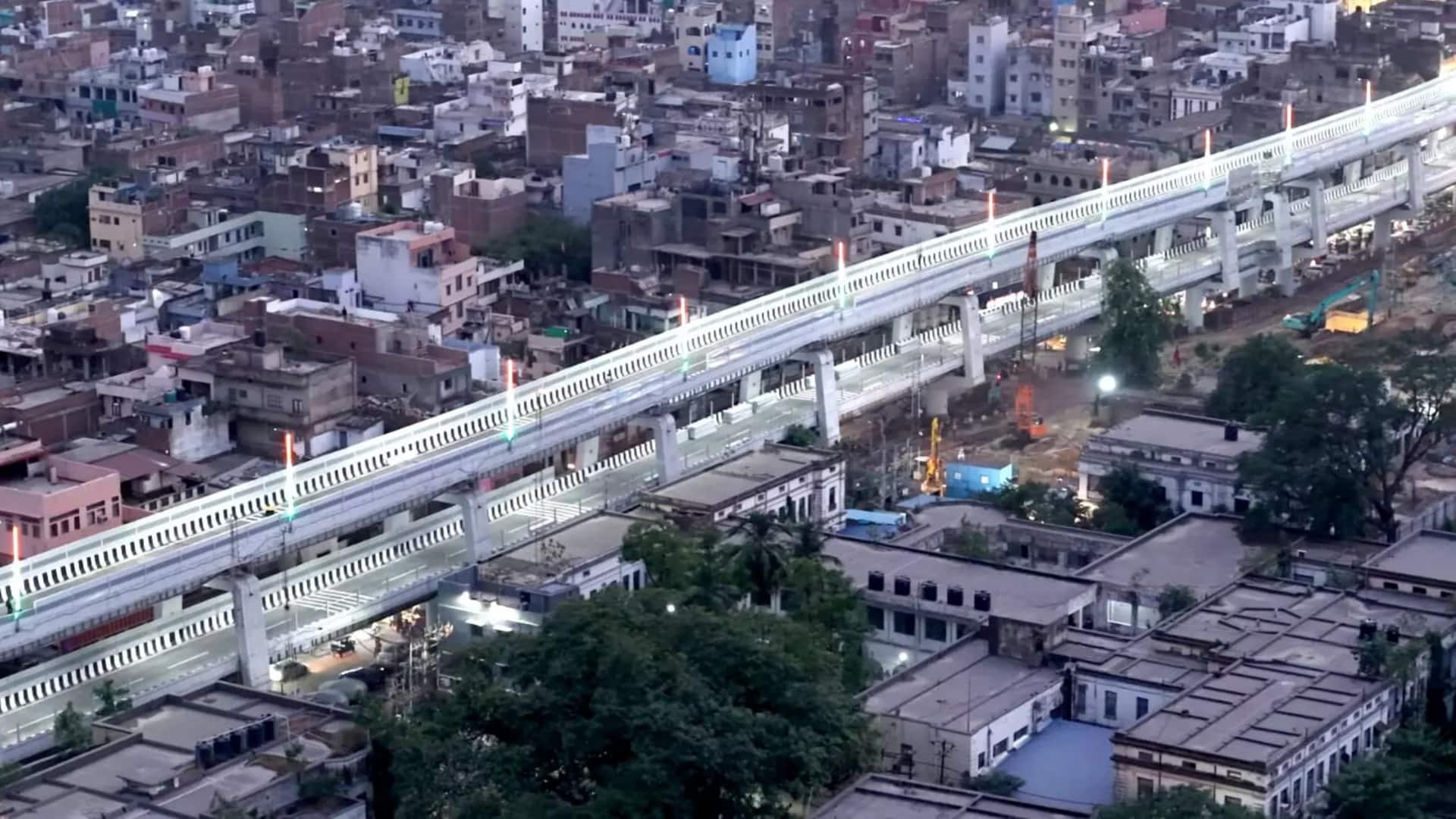 Video: Part of Bihar's newly-built double-decker flyover sinks after rainfall