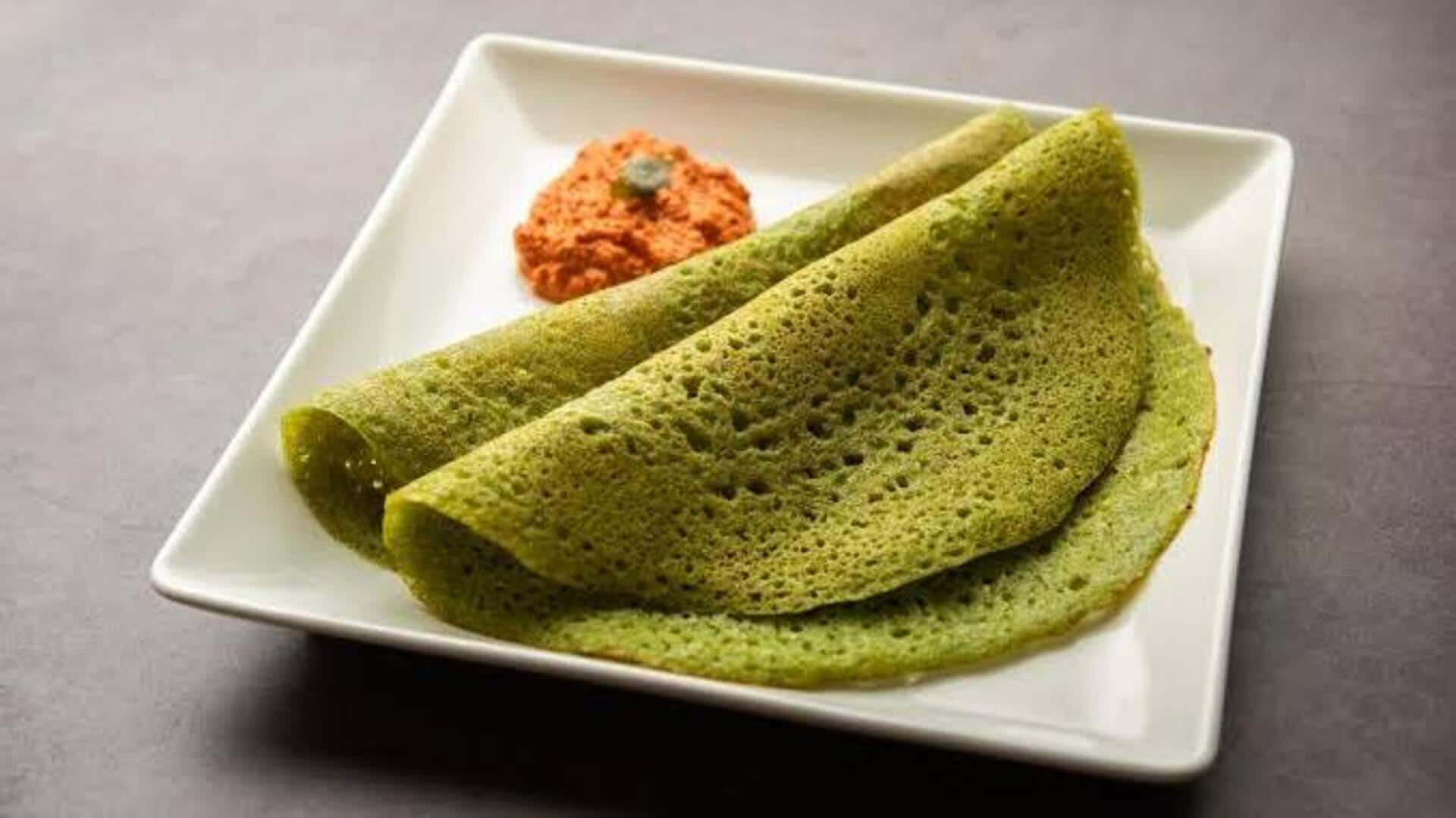 Whip up this healthy spinach dosa in minutes 