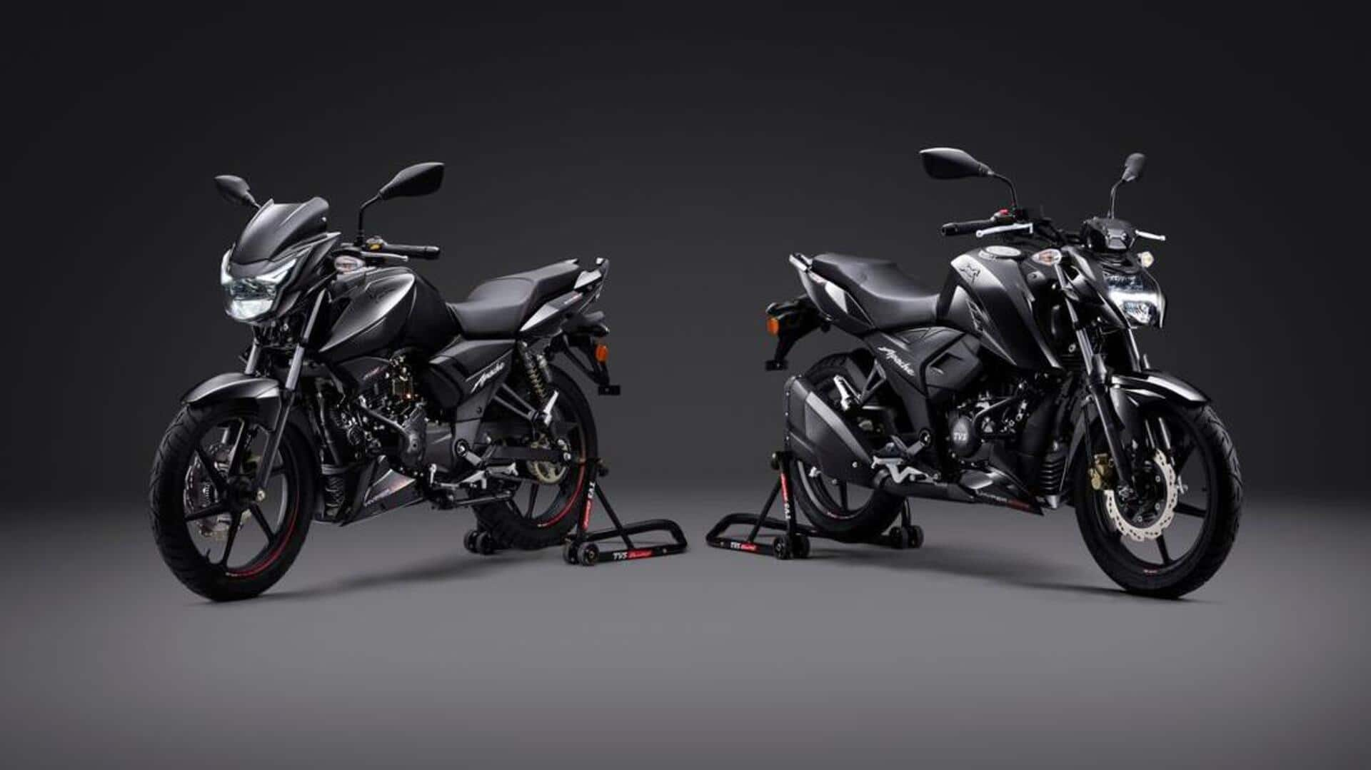 TVS Apache RTR 160 dark edition launched at ₹1.2 lakh