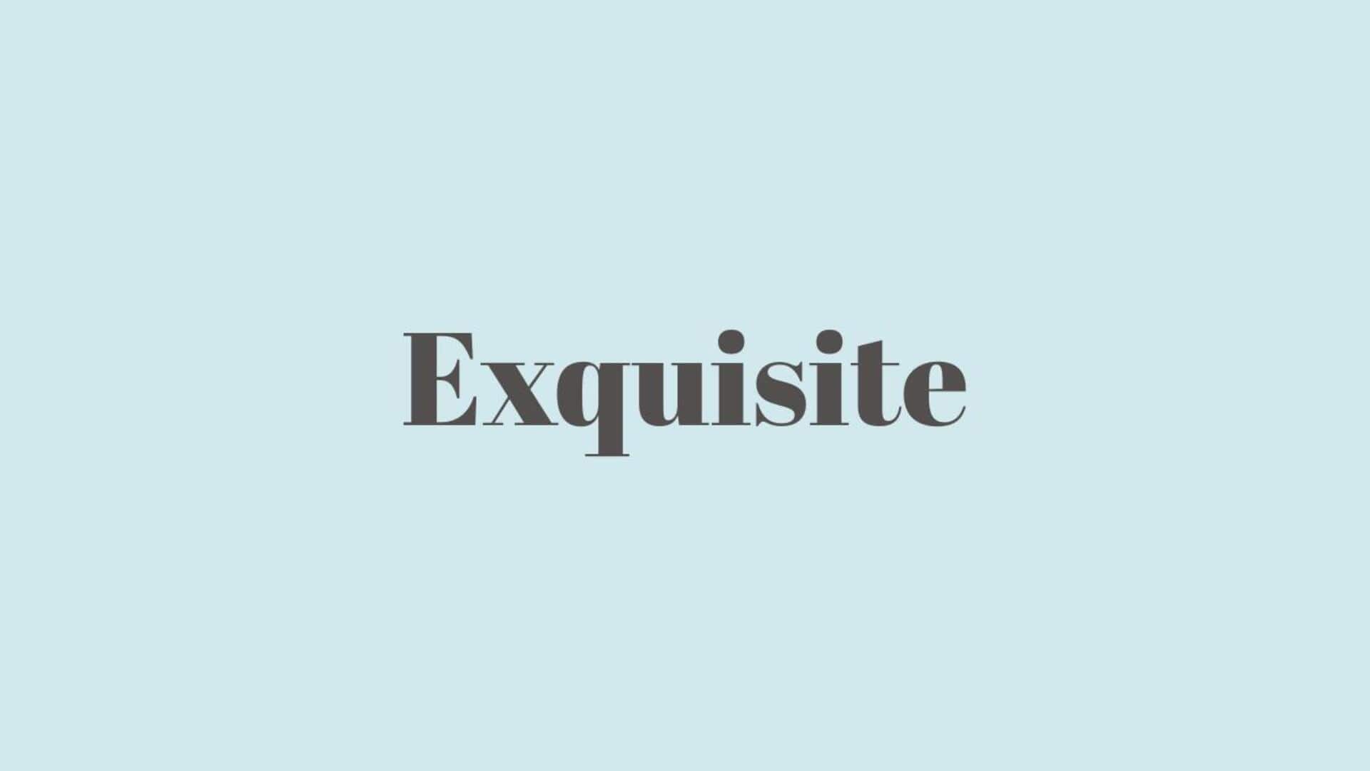 Word of the Day: Exquisite