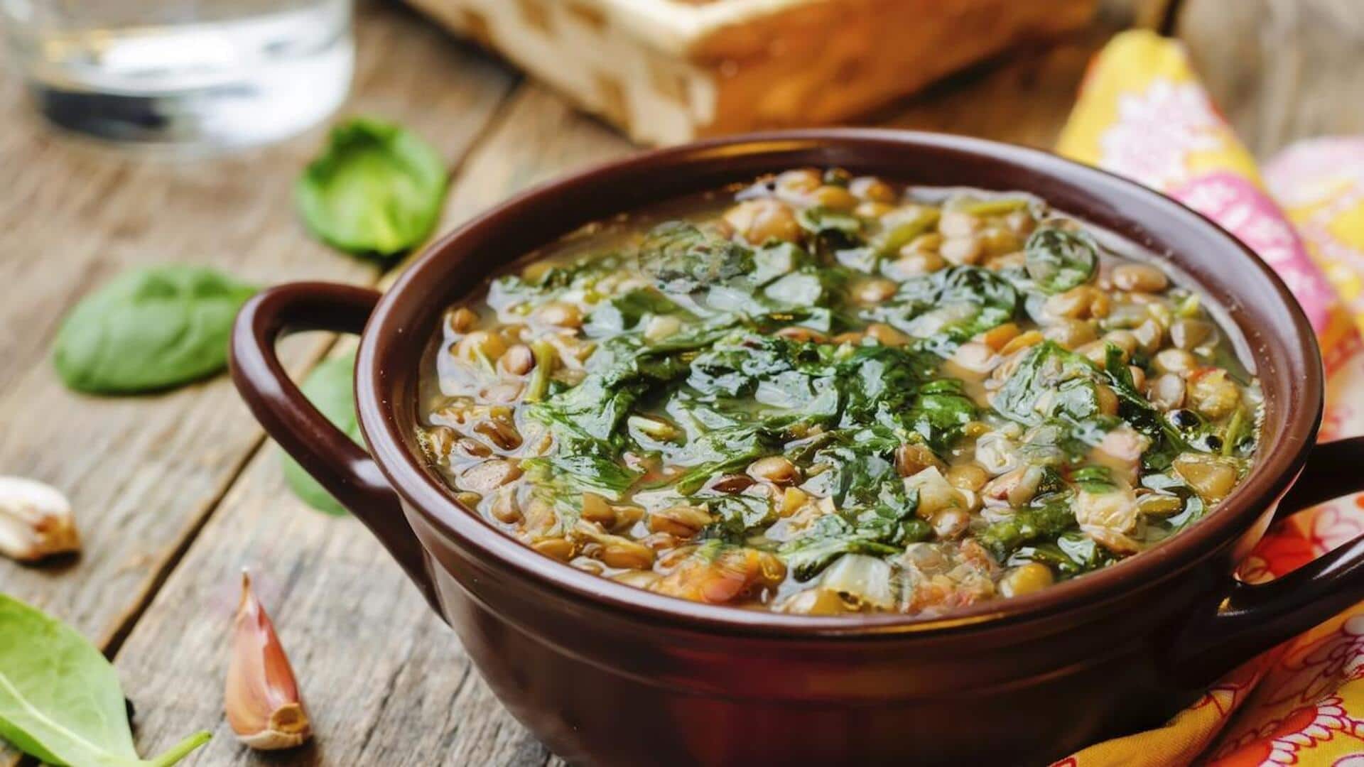 Your guests will love this Swiss chard lentil soup recipe