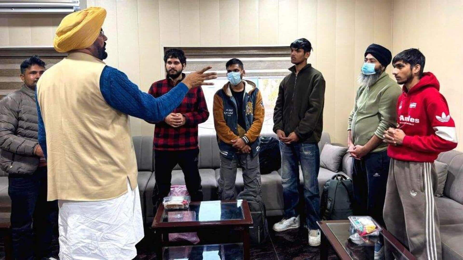 Punjab ministers meet illegal immigrants deported from US