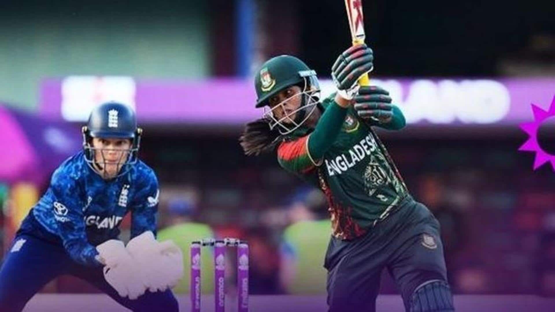 Women's World Cup: Sobhana Mostary slams half-century versus England