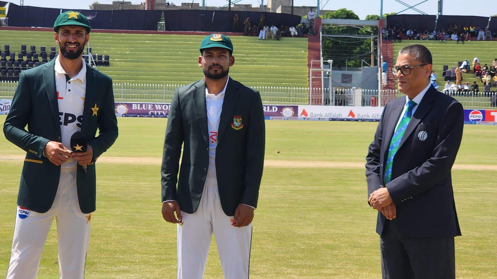 Shan Masood's controversial dismissal sparks dispute in Pakistan-Bangladesh Test