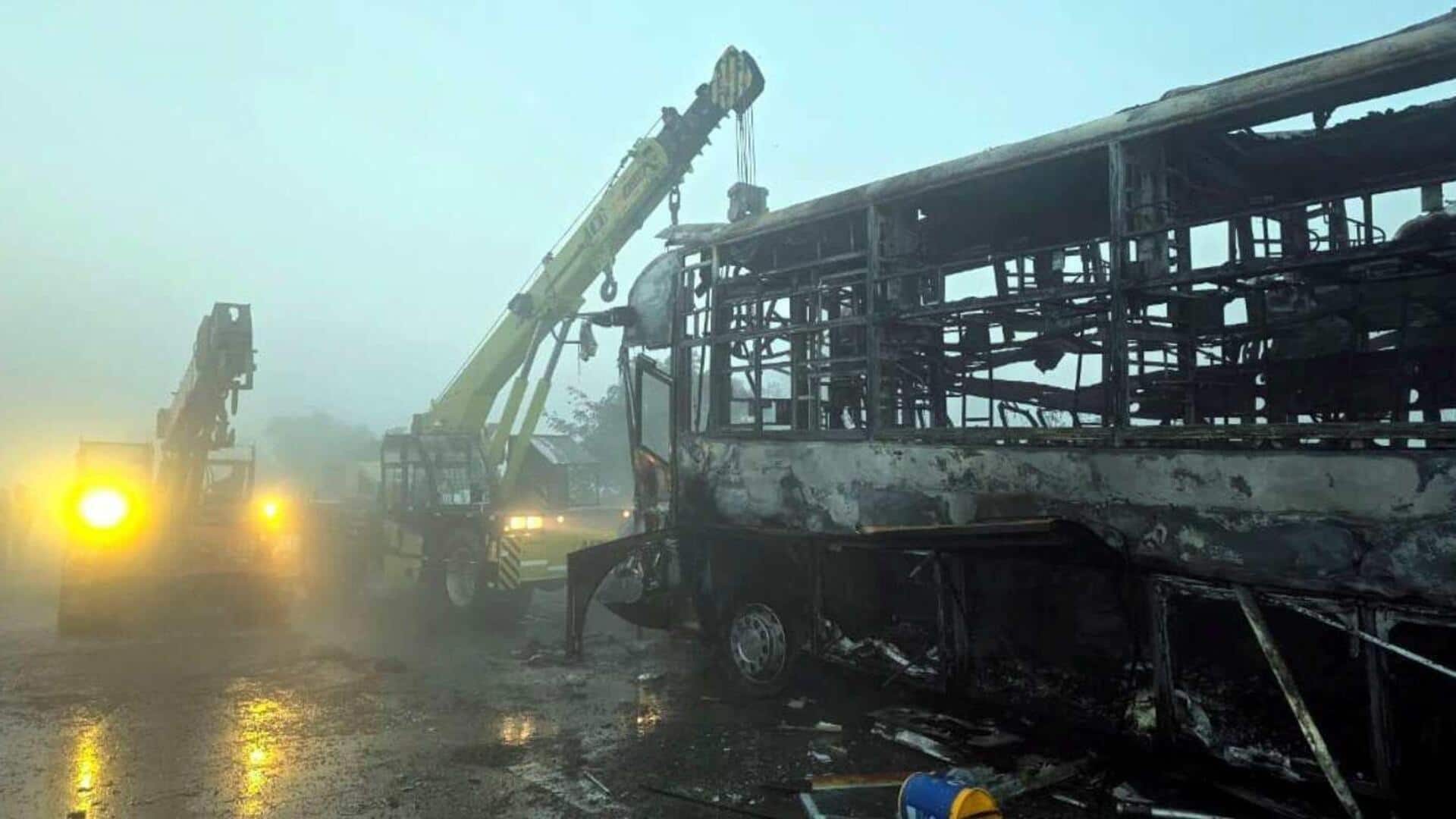 Buses, cars crash amid fog on Delhi-Agra Expressway; 13 killed