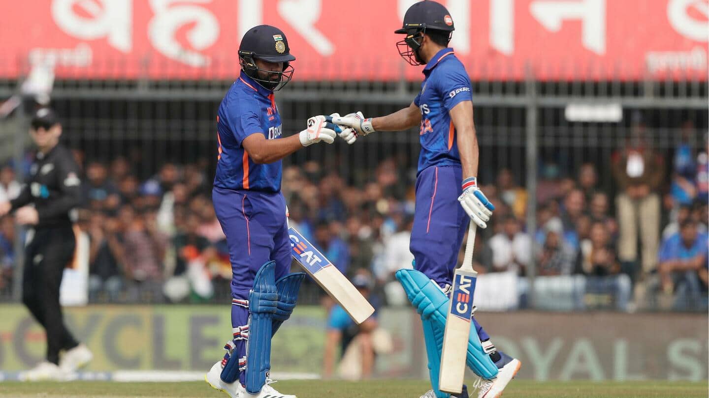 IND vs NZ: Rohit Sharma, Shubman Gill share double-century stand