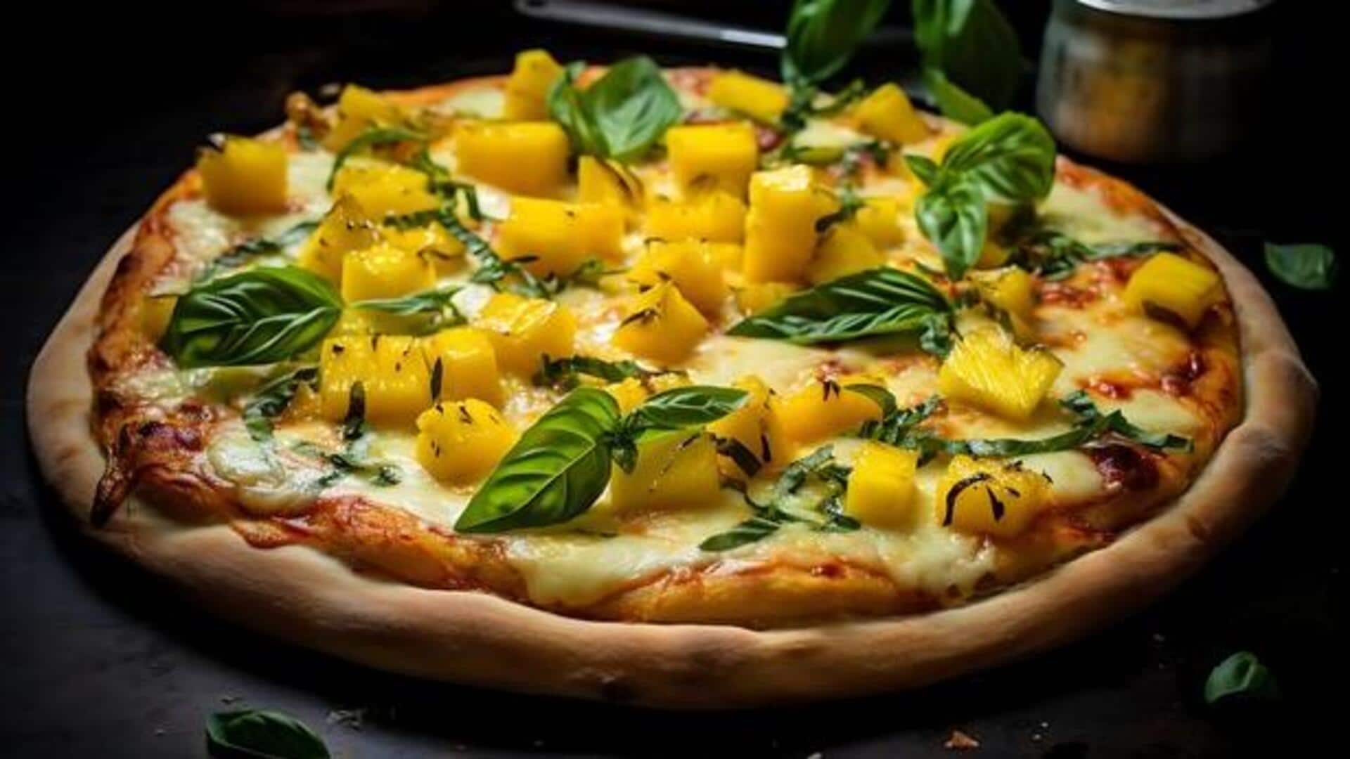 Make this Thai-Italian mango basil pizza