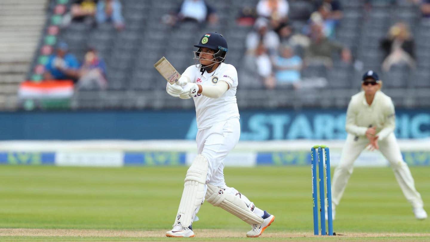 Youngest Indian across genders to hit twin fifties on debut Youngest Indian across genders to hit twin fifties on debut