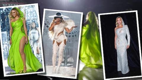 This Indian designer created Beyonce's famous neon green saree gown