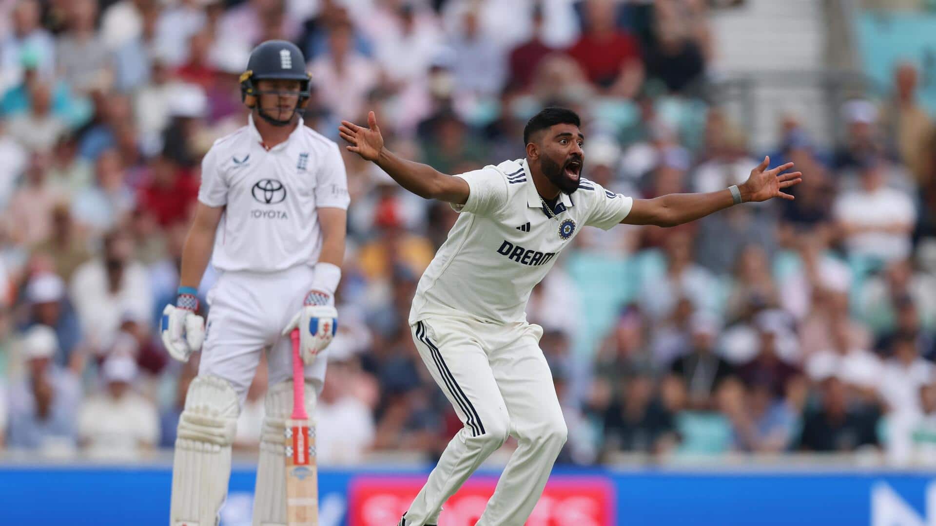 Oval Test: Mohammed Siraj breaks Jasprit Bumrah's record with four-fer Oval Test: Mohammed Siraj breaks Jasprit Bumrah's record with four-fer