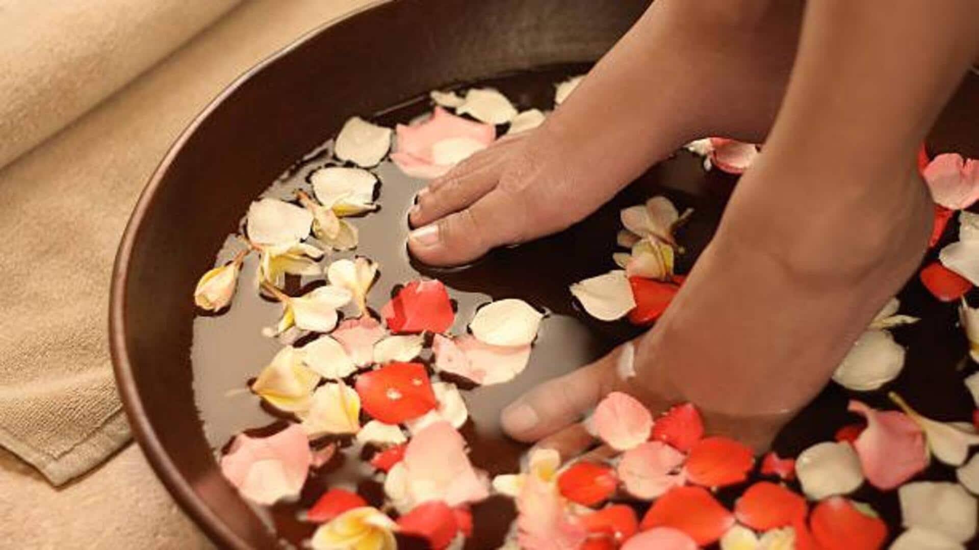 Pamper your feet with a soothing hibiscus soak 