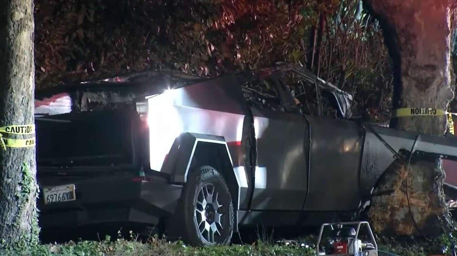 Tesla sued after Cybertruck traps teen in fiery crash