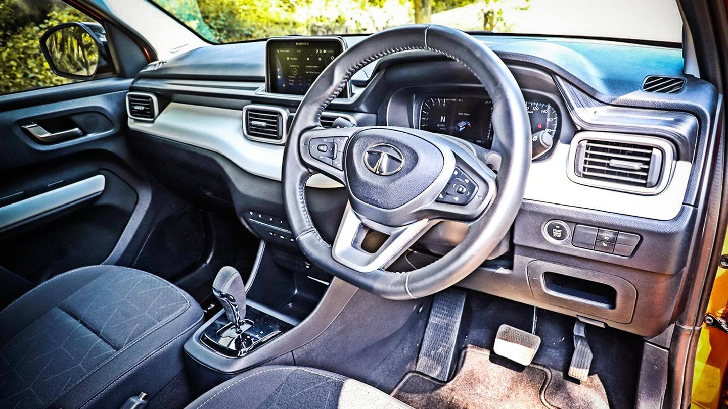 The dashboard has a unique white insert with tri-arrow pattern The dashboard has a unique white insert with tri-arrow pattern