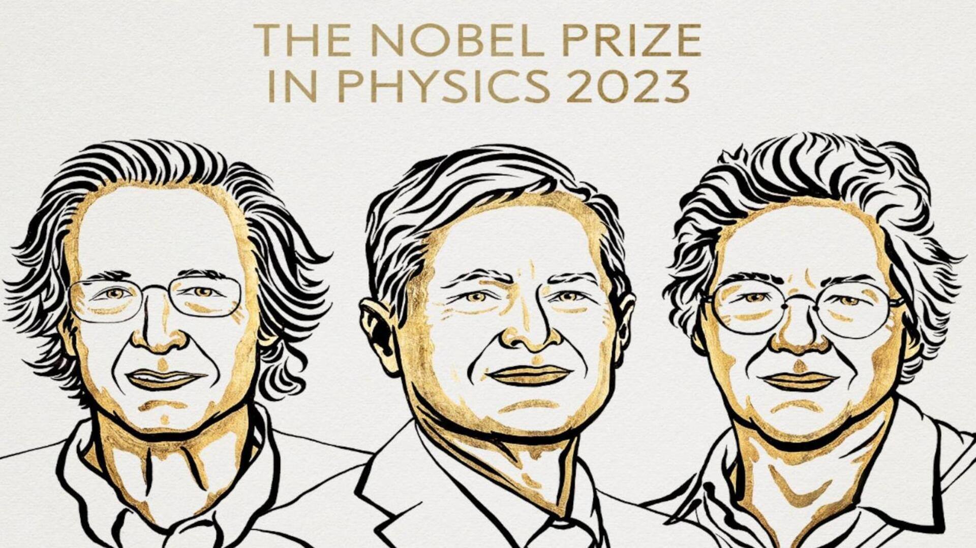2023 Nobel Prize in Physics awarded to Agostini, Krausz, L'Huillier