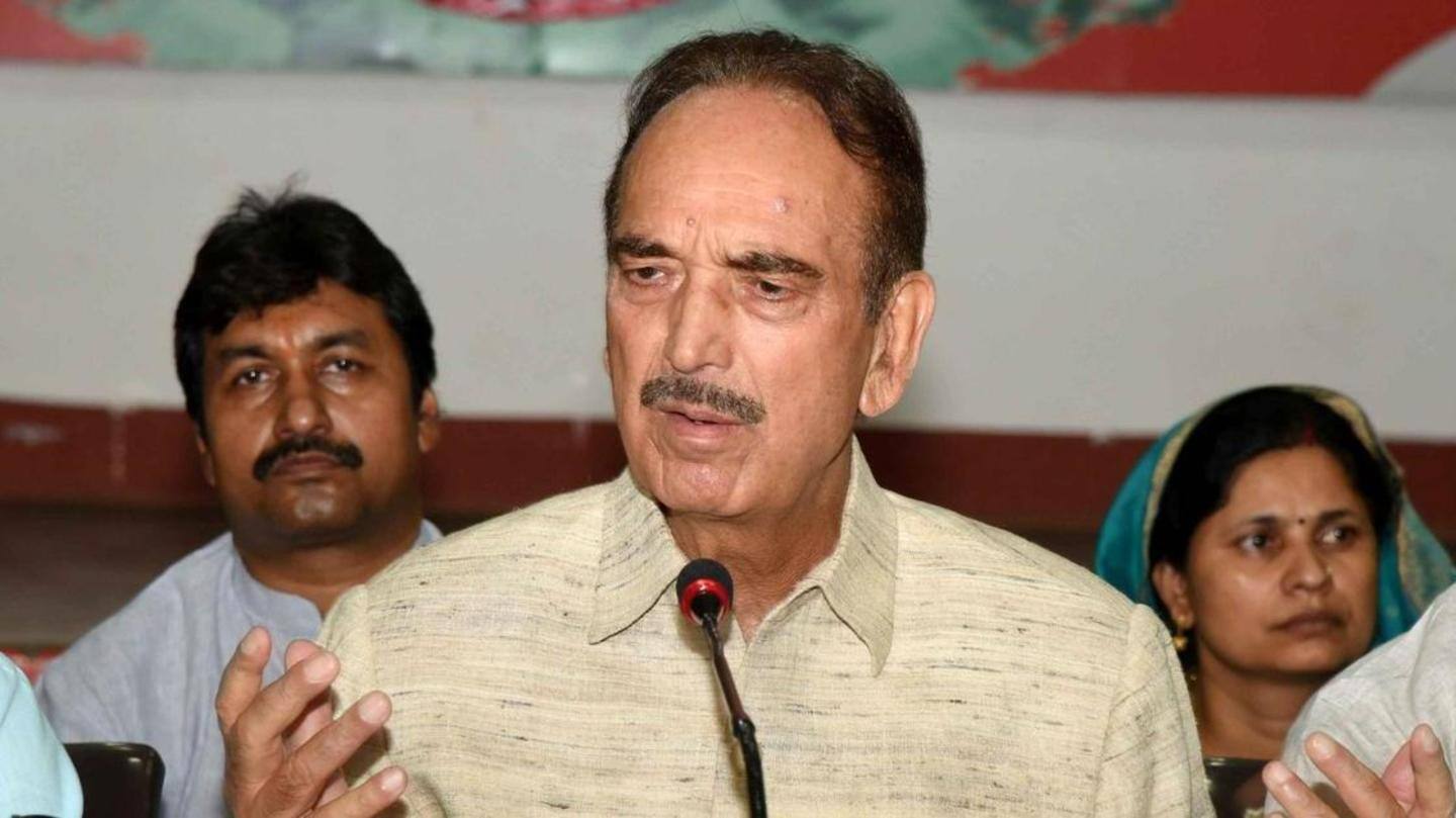Azad writes to Sonia Gandhi, calling for urgent meeting Azad writes to Sonia Gandhi, calling for urgent meeting
