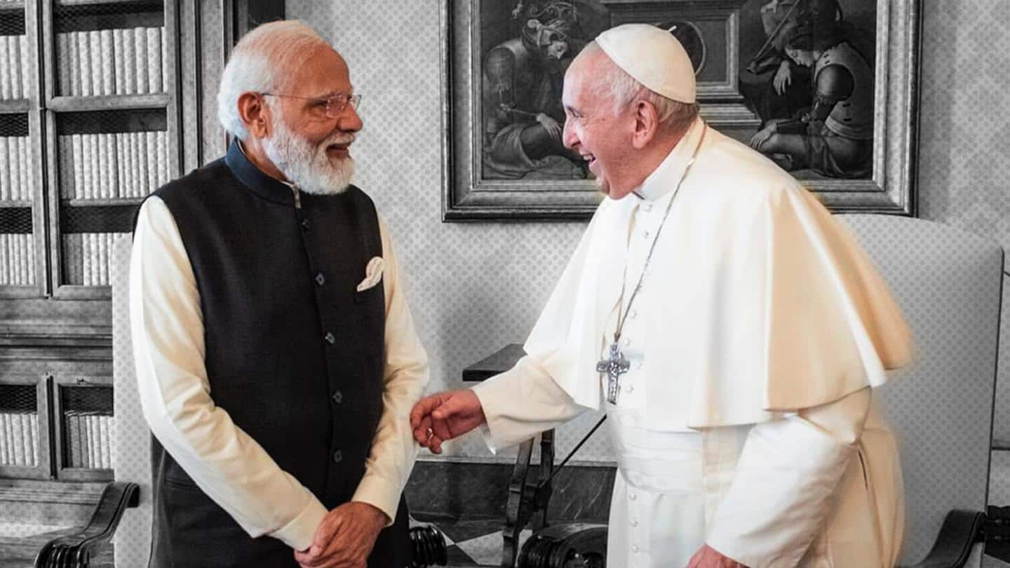 PM invites Pope Francis to India during meet in Vatican