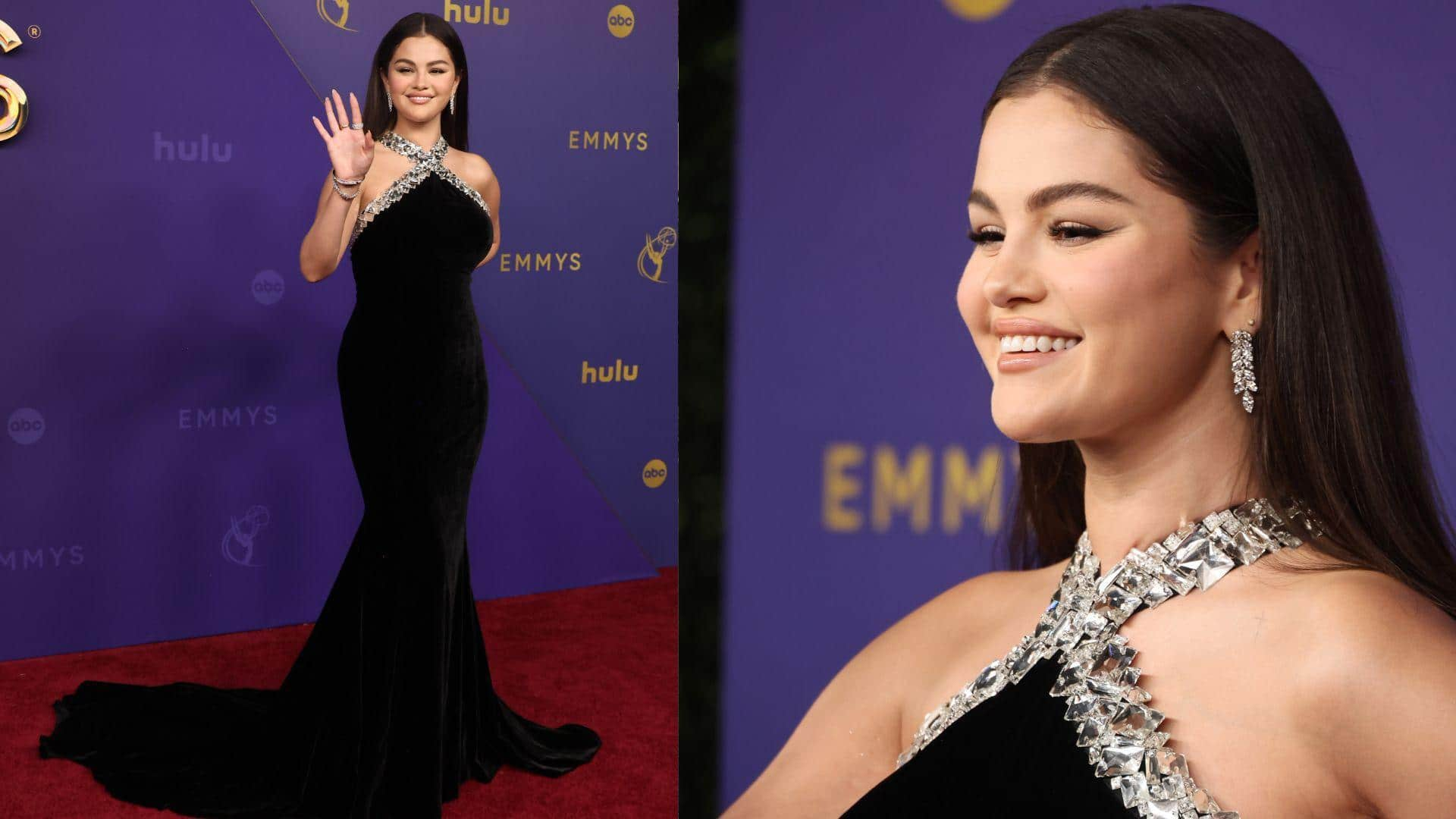 Selena's Emmys look: Stunning gown, dazzling smile, and—an engagement ring!