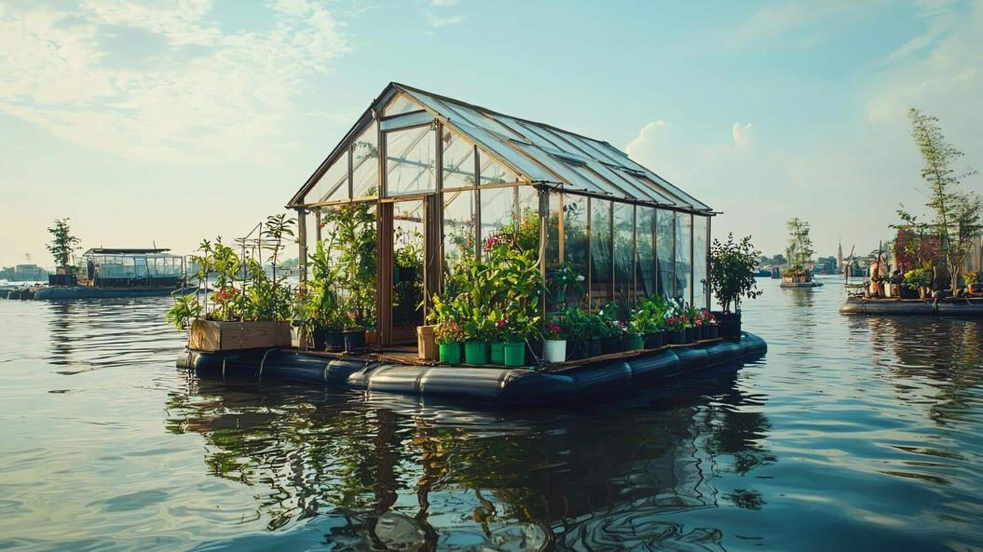 Discover sustainable gardening on a floating greenhouse 