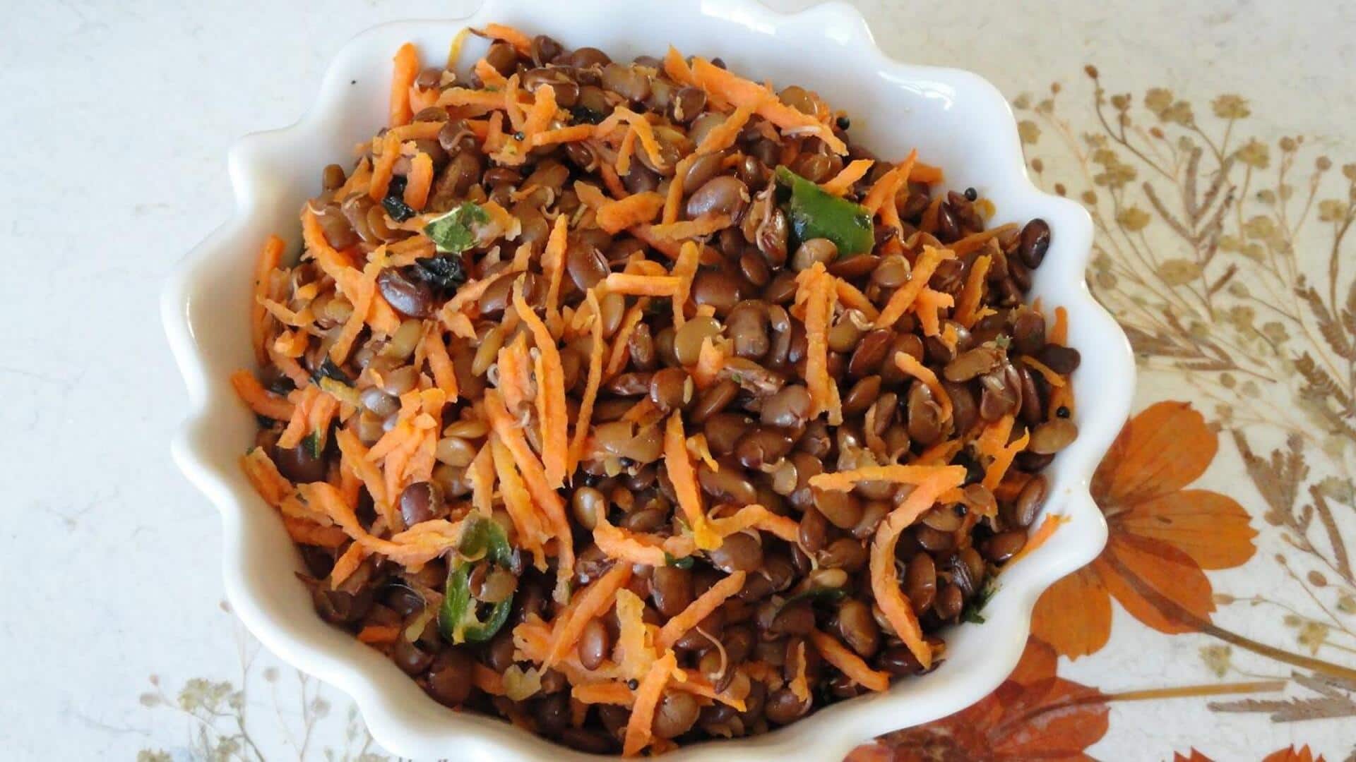 Sprouted horse gram-carrots make for an ideal protein salad