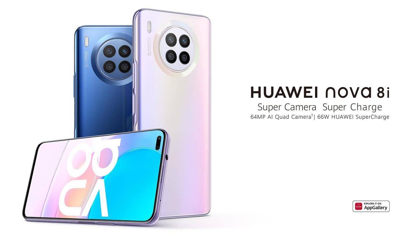Huawei Nova 8i, with 66W fast-charging support, launched