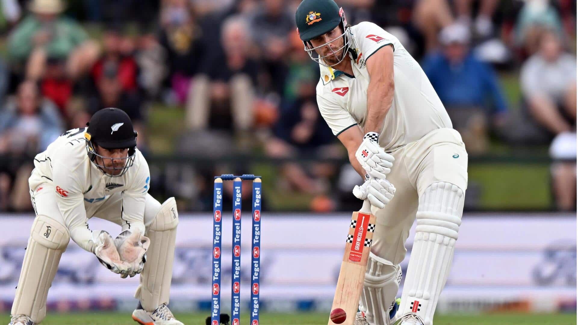 Mitchell Marsh surpasses 2,000 Test runs with 80 vs NZ