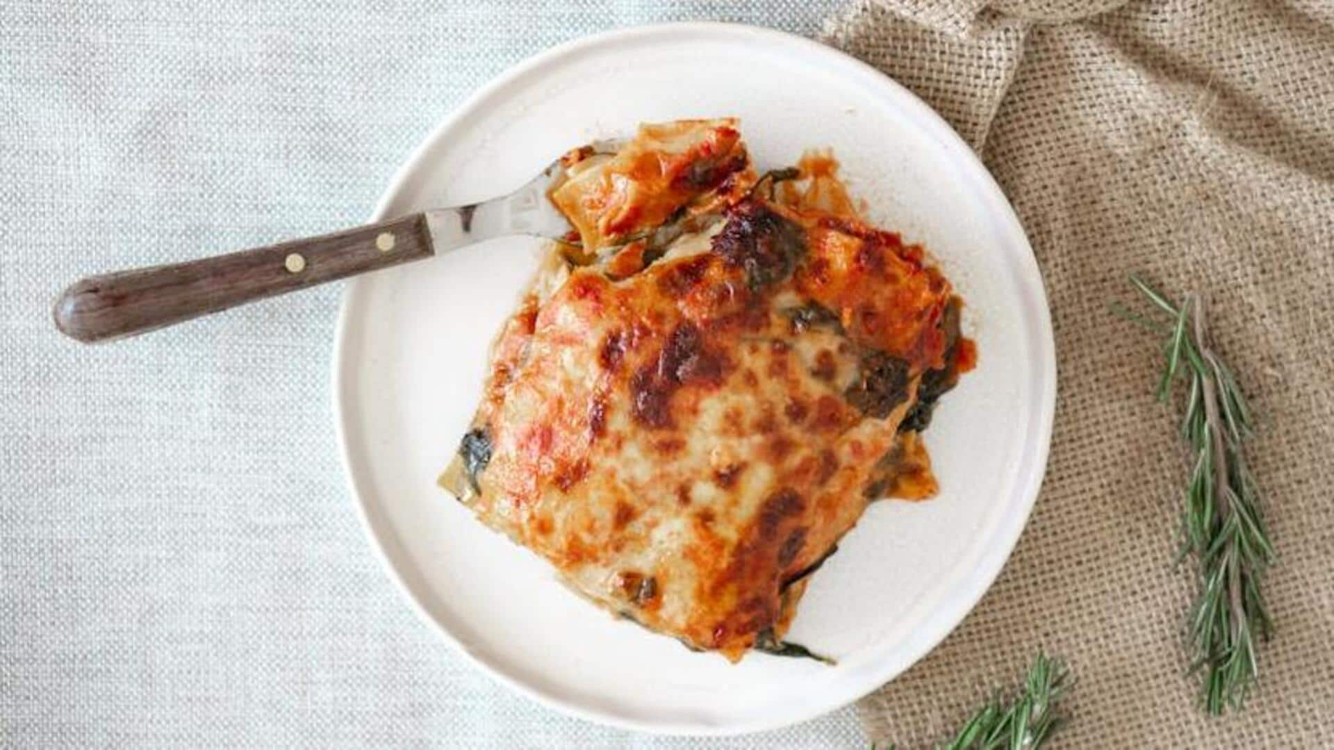 Try this Italian vegetarian pesto lasagna recipe