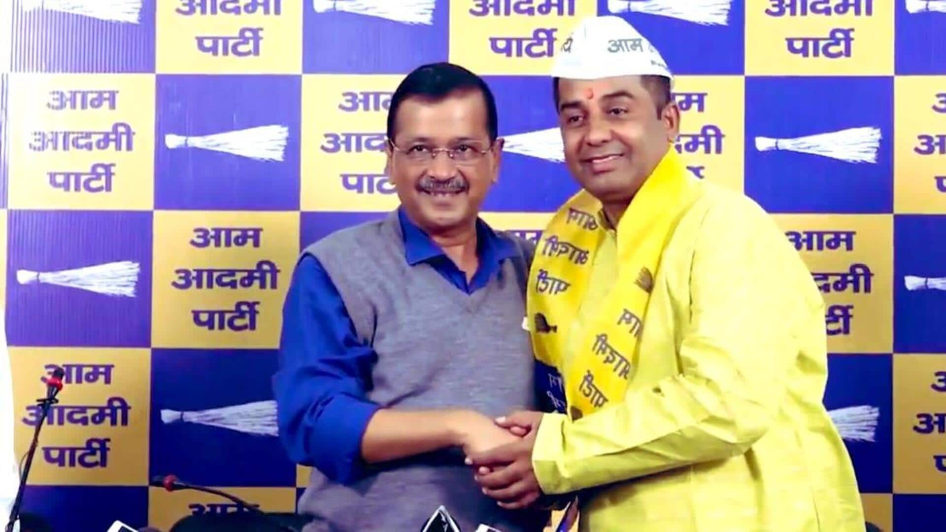 Ex-BJP MLA Anil Jha joins AAP after Kailash Gahlot's exit