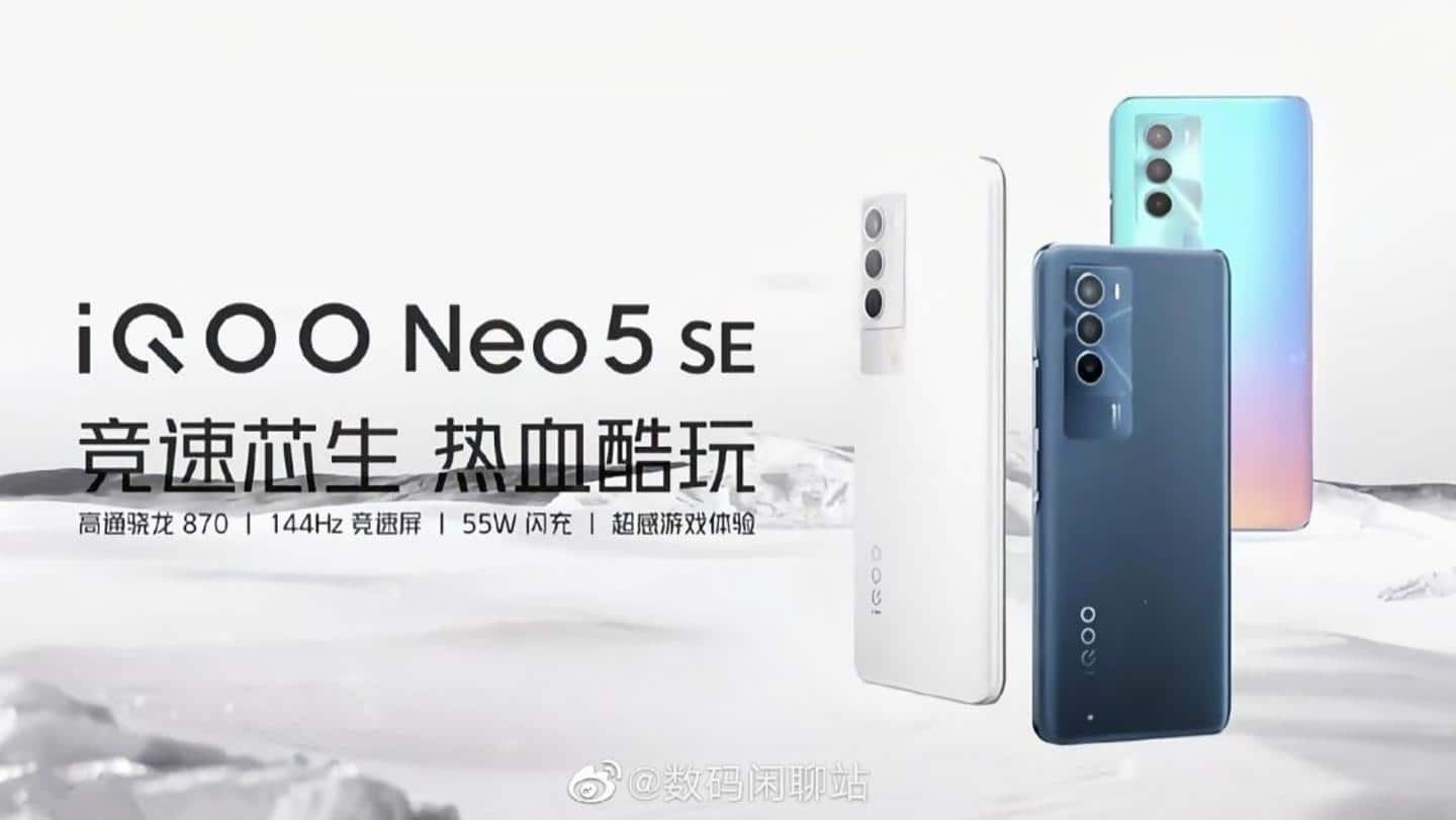 iQOO Neo5 SE to feature Snapdragon 870 processor; price tipped