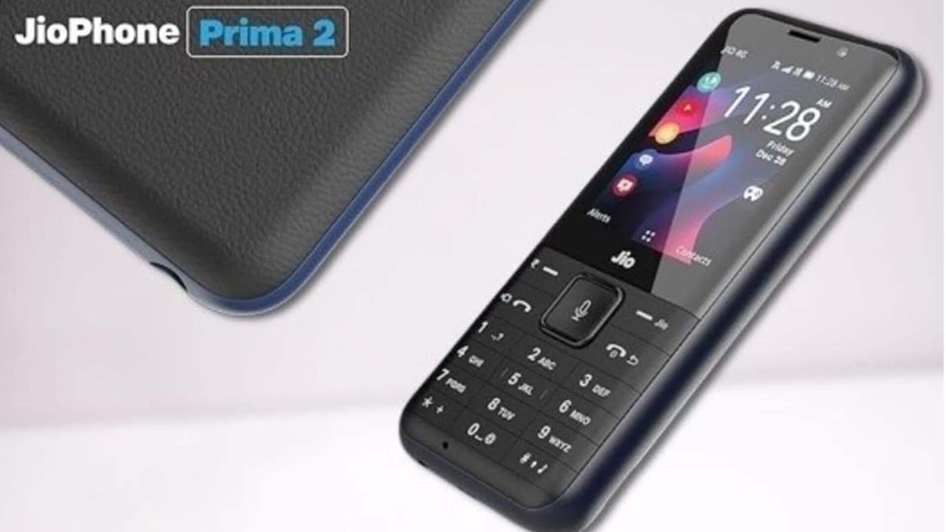 JioPhone Prima 2 debuts at ₹2,800; offers UPI, video calling