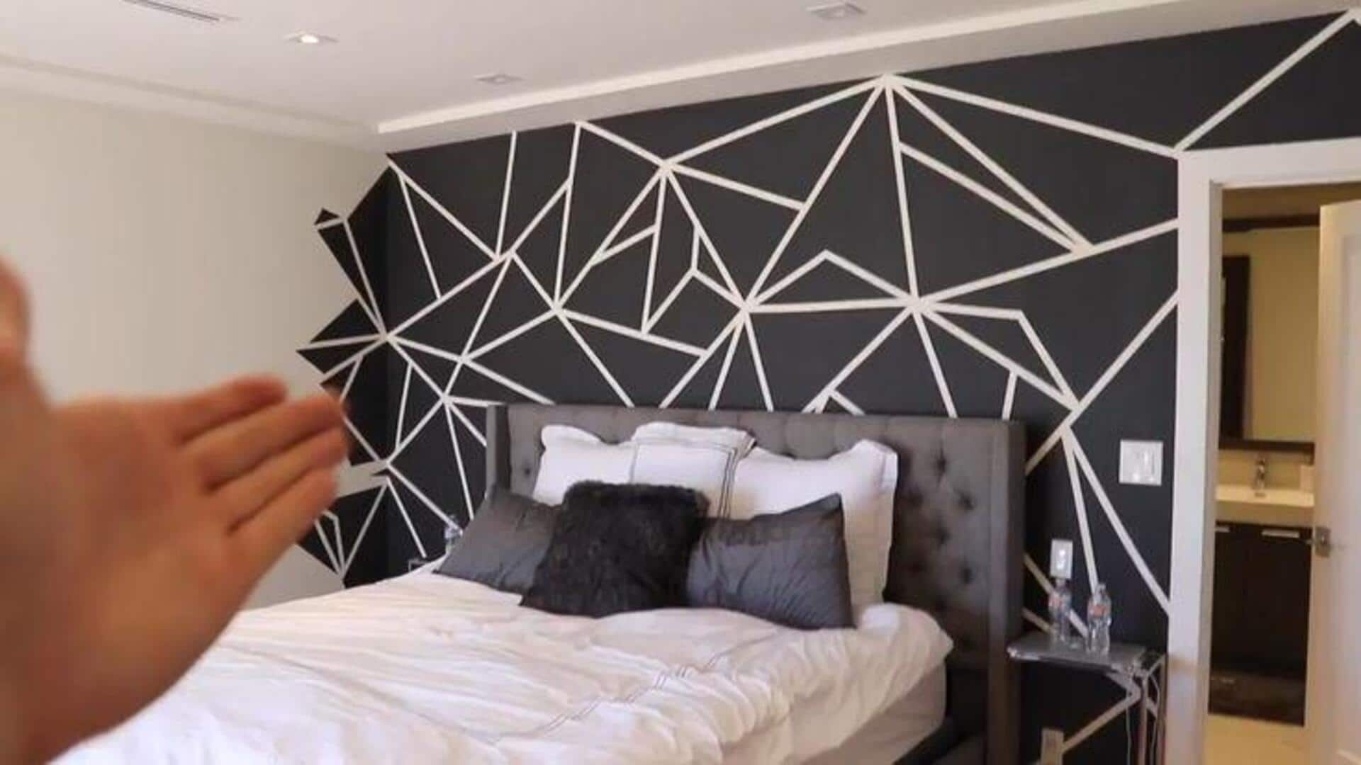 Transform your walls with bold geometric stencils