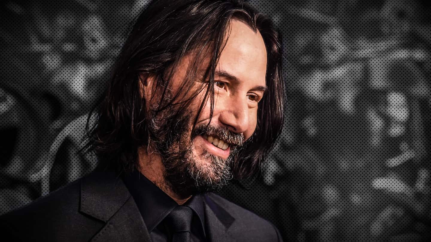 Keanu Reeves spotted filming on set for 'John Wick 4'