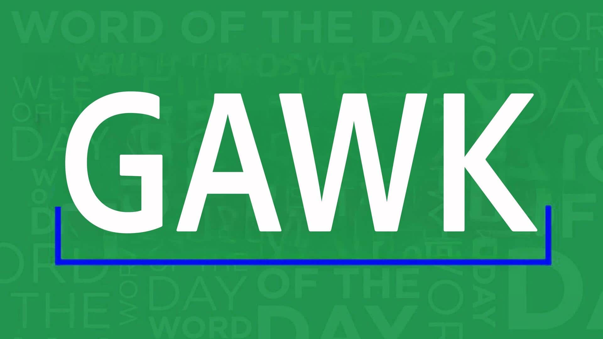 Word of the Day: Gawk