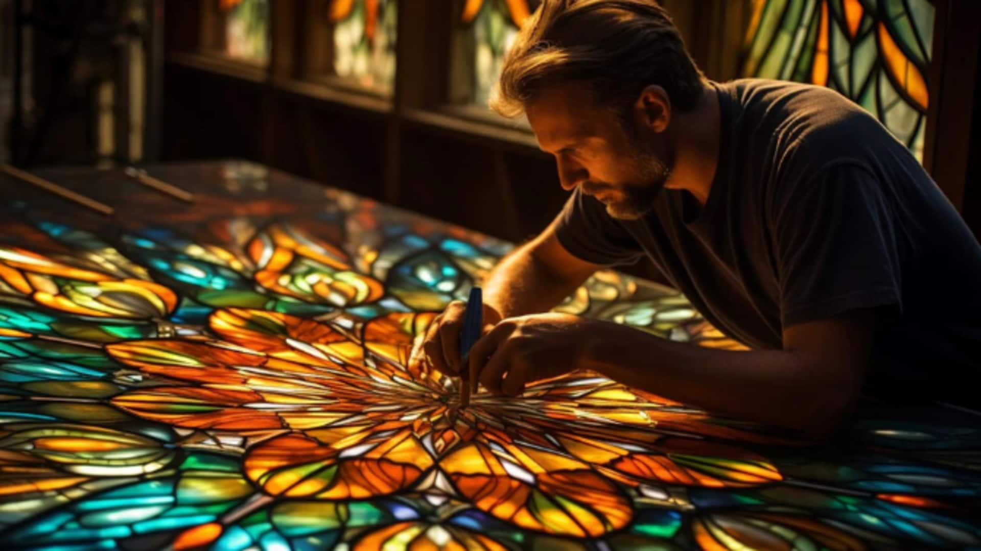 The luminous craft of stained glass artistry