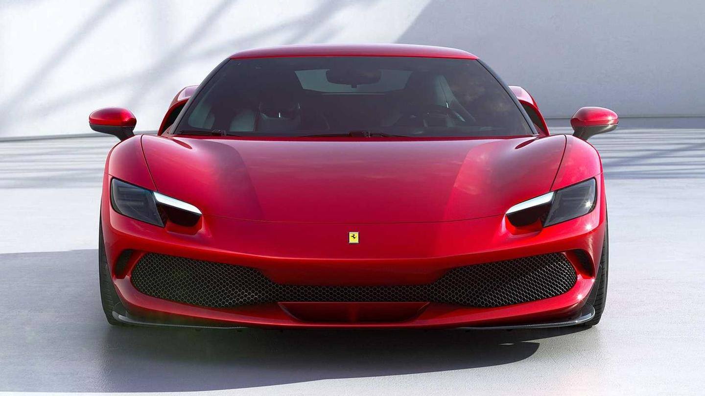 The car has swept-back headlights and an active rear spoiler The car has swept-back headlights and an active rear spoiler