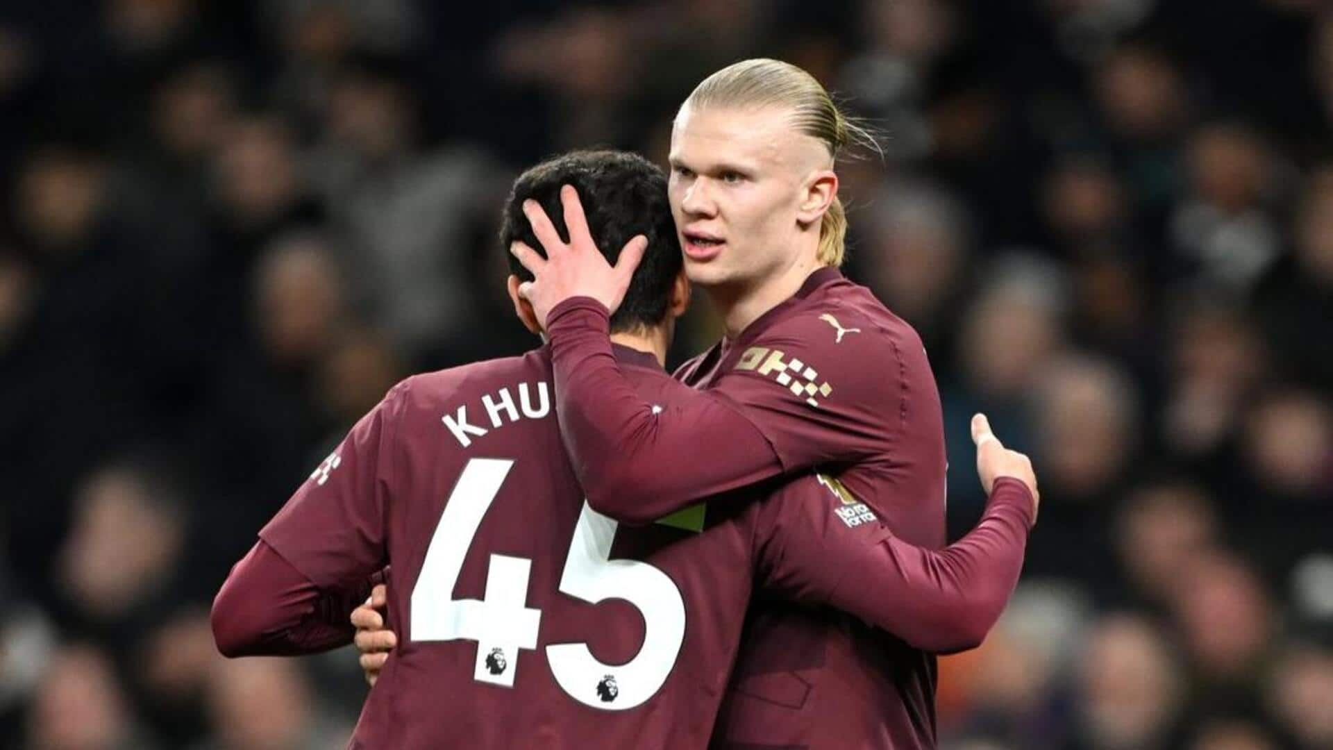 Erling Haaland helps Man City down Tottenham 1-0: Key stats