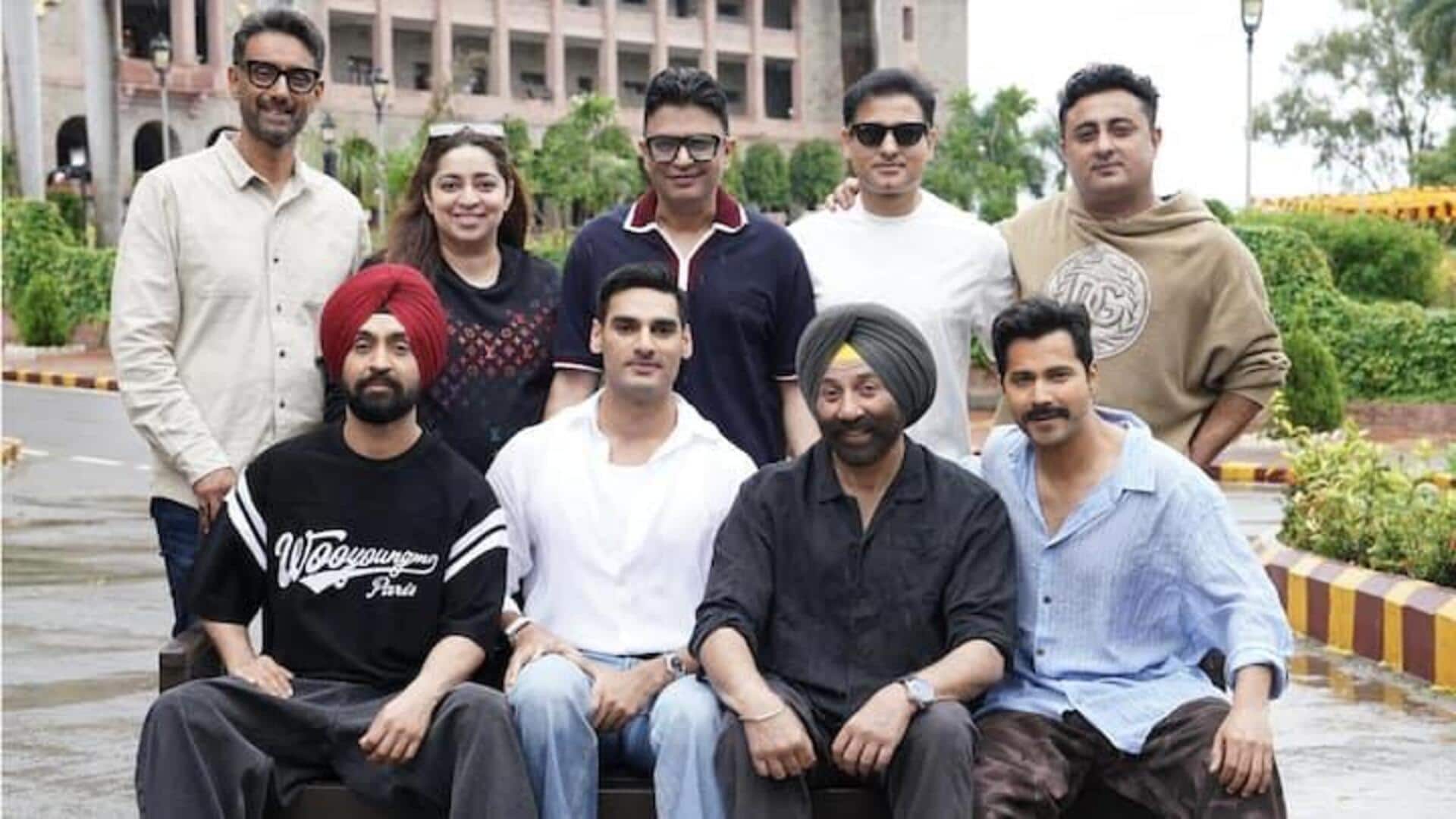 'Border 2': Diljit, Ahan, Varun, Sunny shoot song at NDA 'Border 2': Diljit, Ahan, Varun, Sunny shoot song at NDA