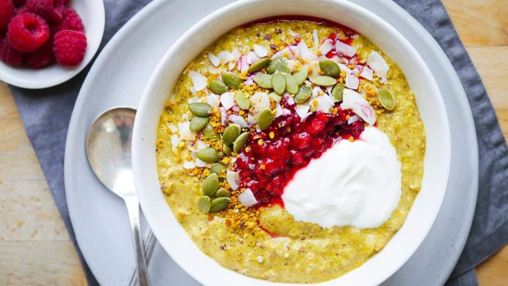 5-minute breakfasts: Oats with turmeric and almonds 5-minute breakfasts: Oats with turmeric and almonds