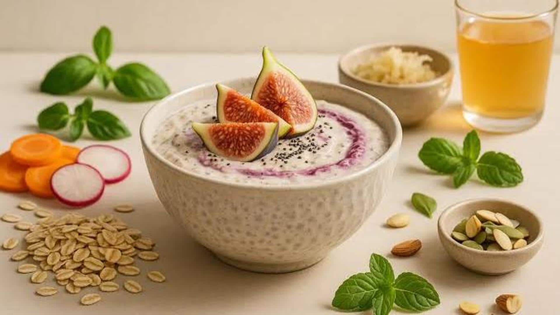Chia and fig porridge: A tasty fiber boost 