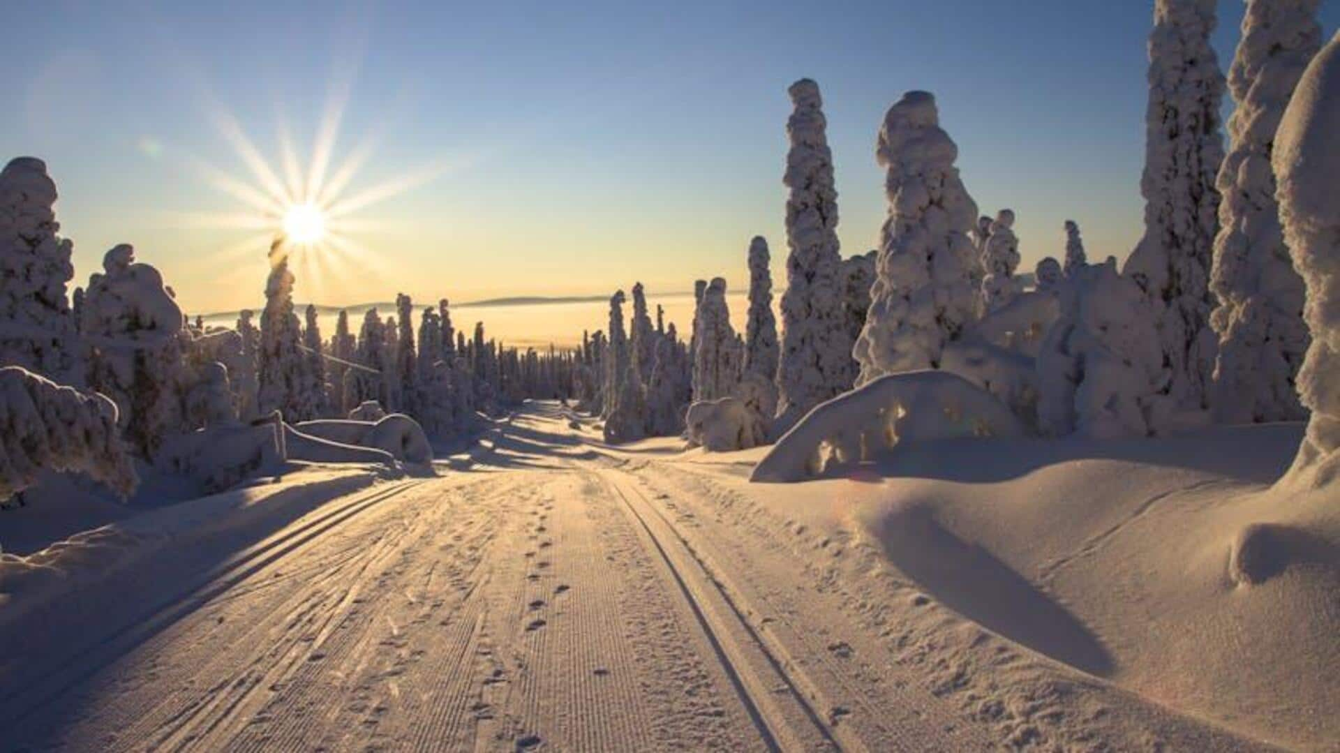 Glide through the Arctic wilderness in Lapland, Finland